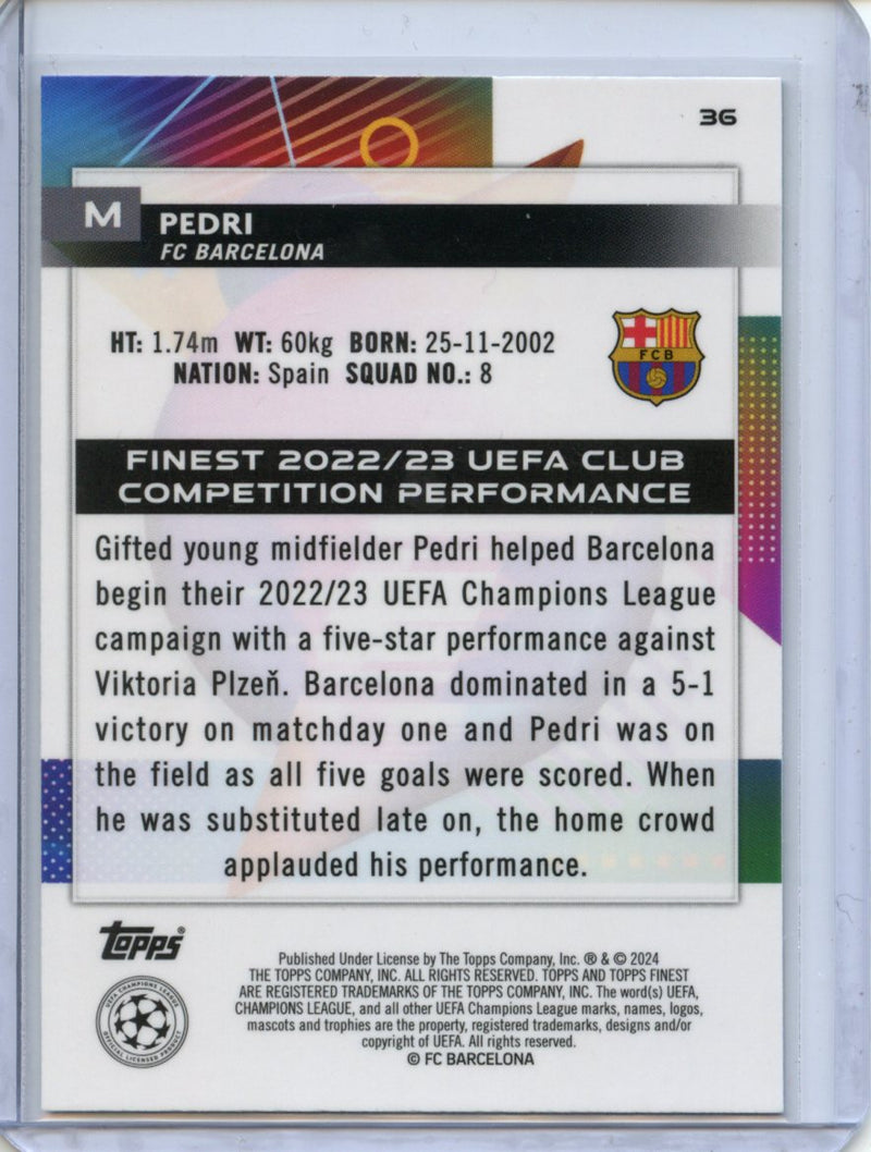 2023-24 Topps Finest UEFA Club Competitions Pedri