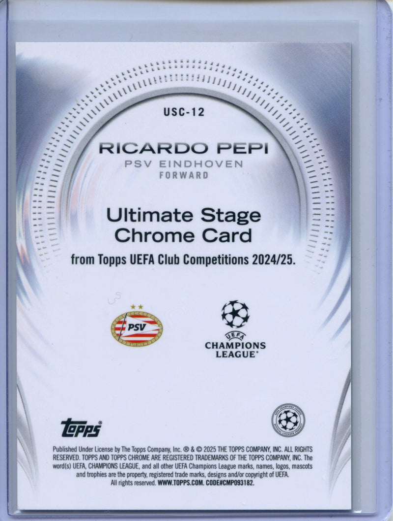 2024-25 Topps UEFA CC Ricardo Pepi Ultimate Stage Chrome