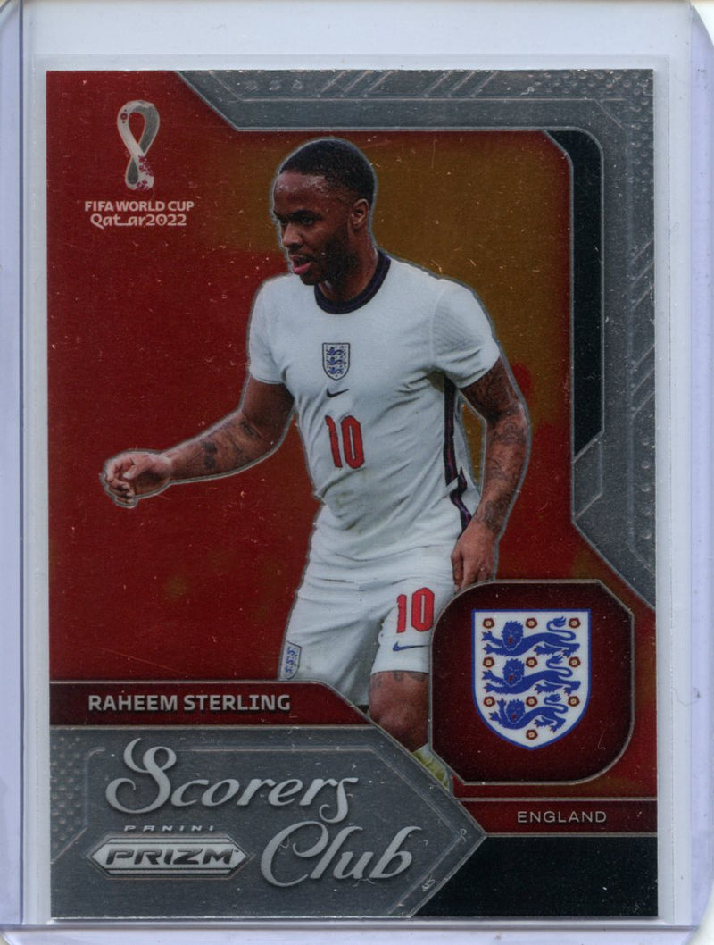 2022 Panini Prizm FIFA World Cup Qatar Raheem Sterling Scorers Club