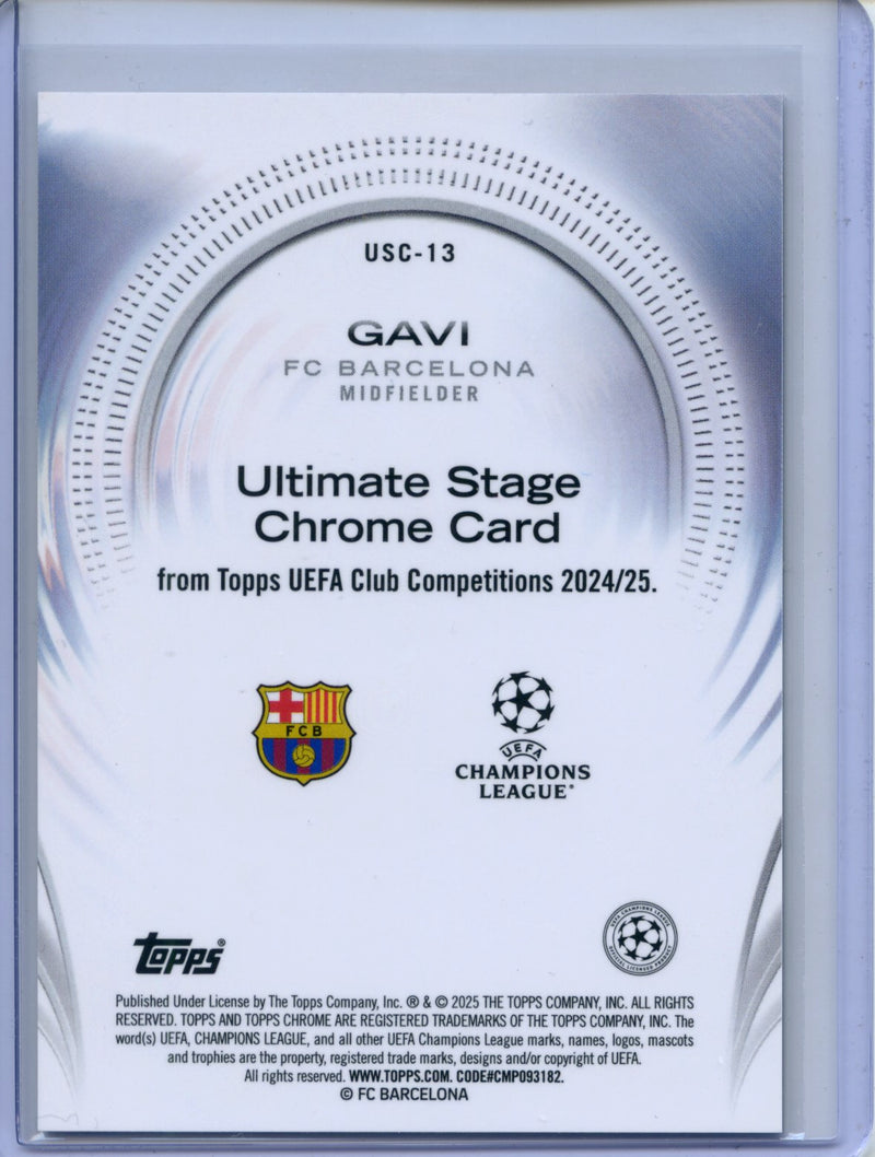 2024-25 Topps UEFA CC Gavi Ultimate Stage Chrome