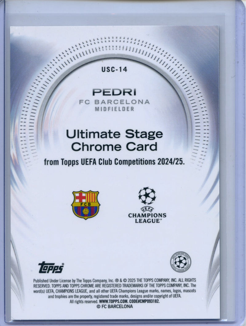 2024-25 Topps UEFA CC Pedri Ultimate Stage Chrome