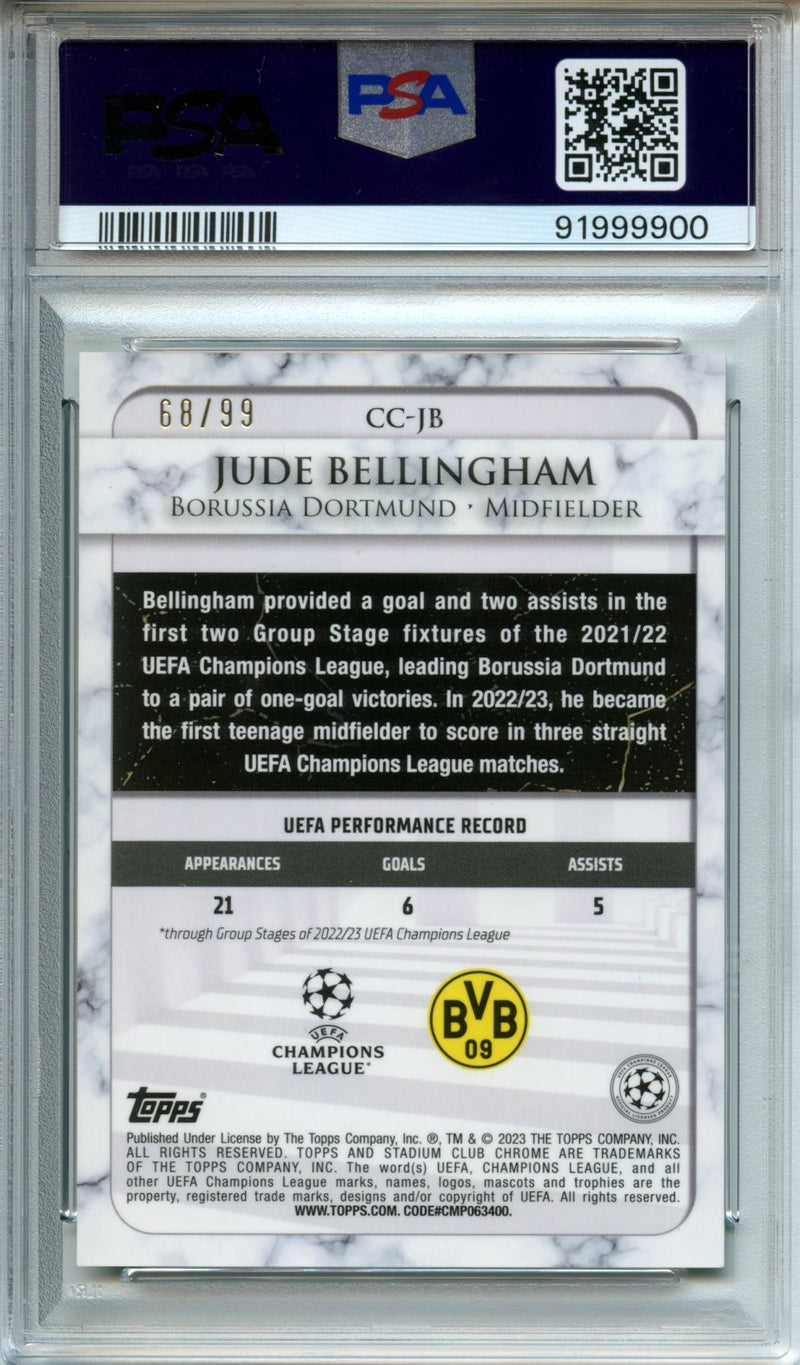 2022-23 Stadium Club UEFA Club Competitions Jude Bellingham Championship Contributions Green 68/99