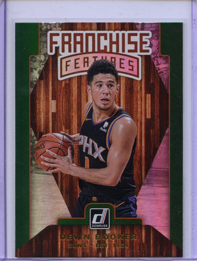 2019-20 Panini Donruss Devin Booker Franchise Features Green Flood