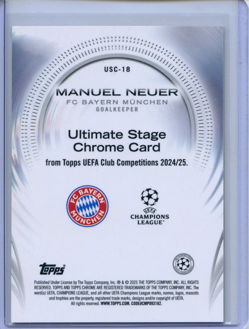 2024-25 Topps UEFA CC Manuel Neuer Ultimate Stage Chrome