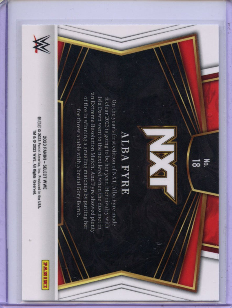 2023 Panini Select WWE Alba Fyre Snapshots