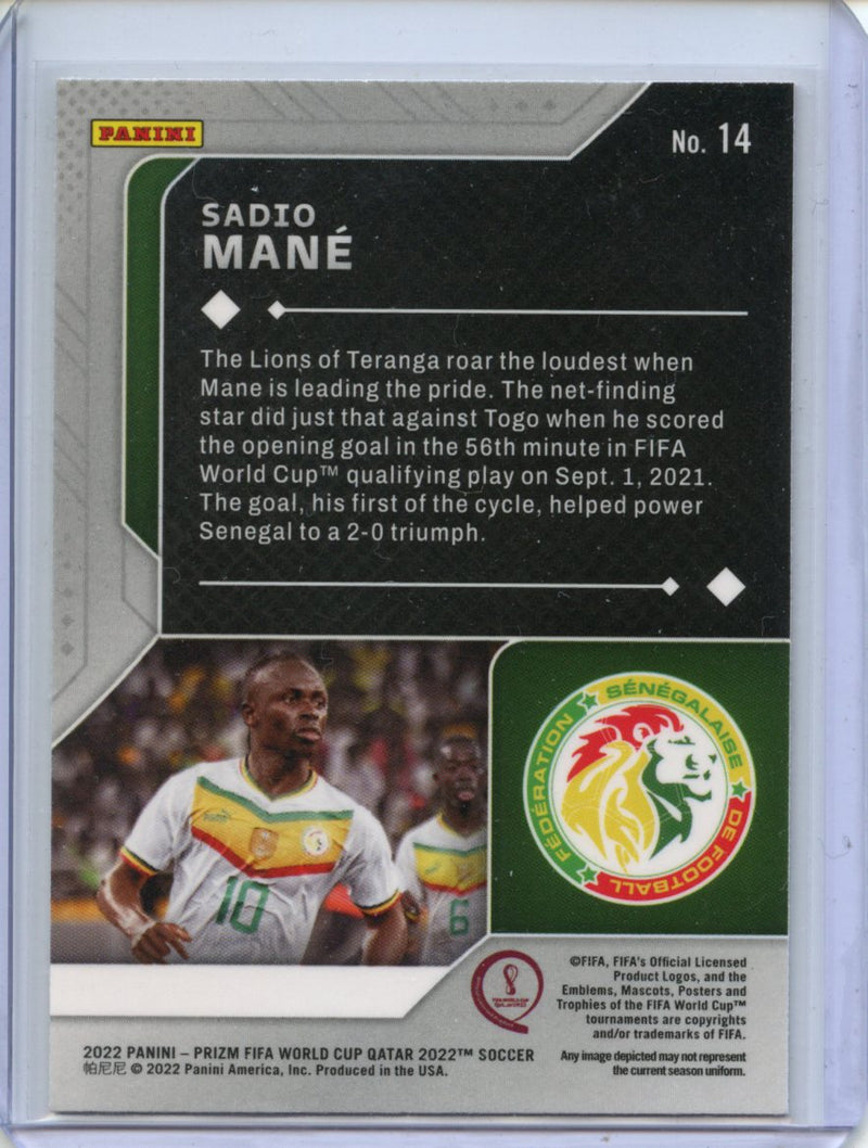 2022 Panini Prizm FIFA World Cup Qatar Sadio Mane Scorers Club