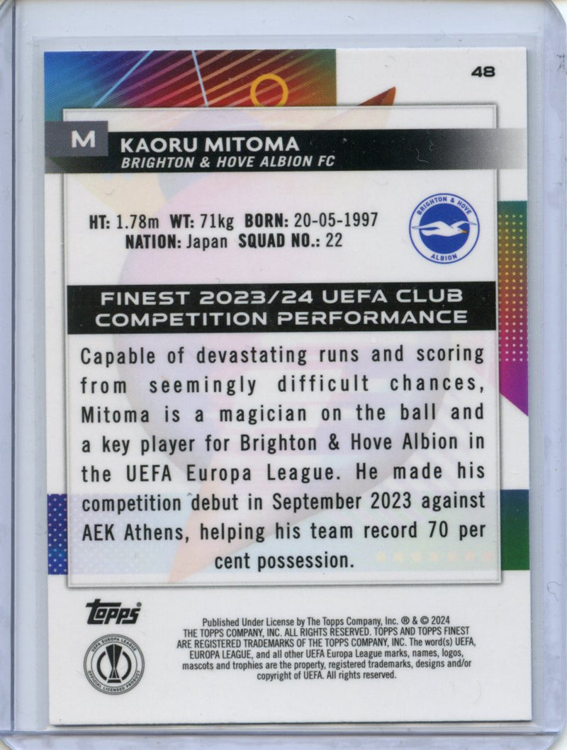 2023-24 Topps Finest UEFA Club Competitions Kaoru Mitoma