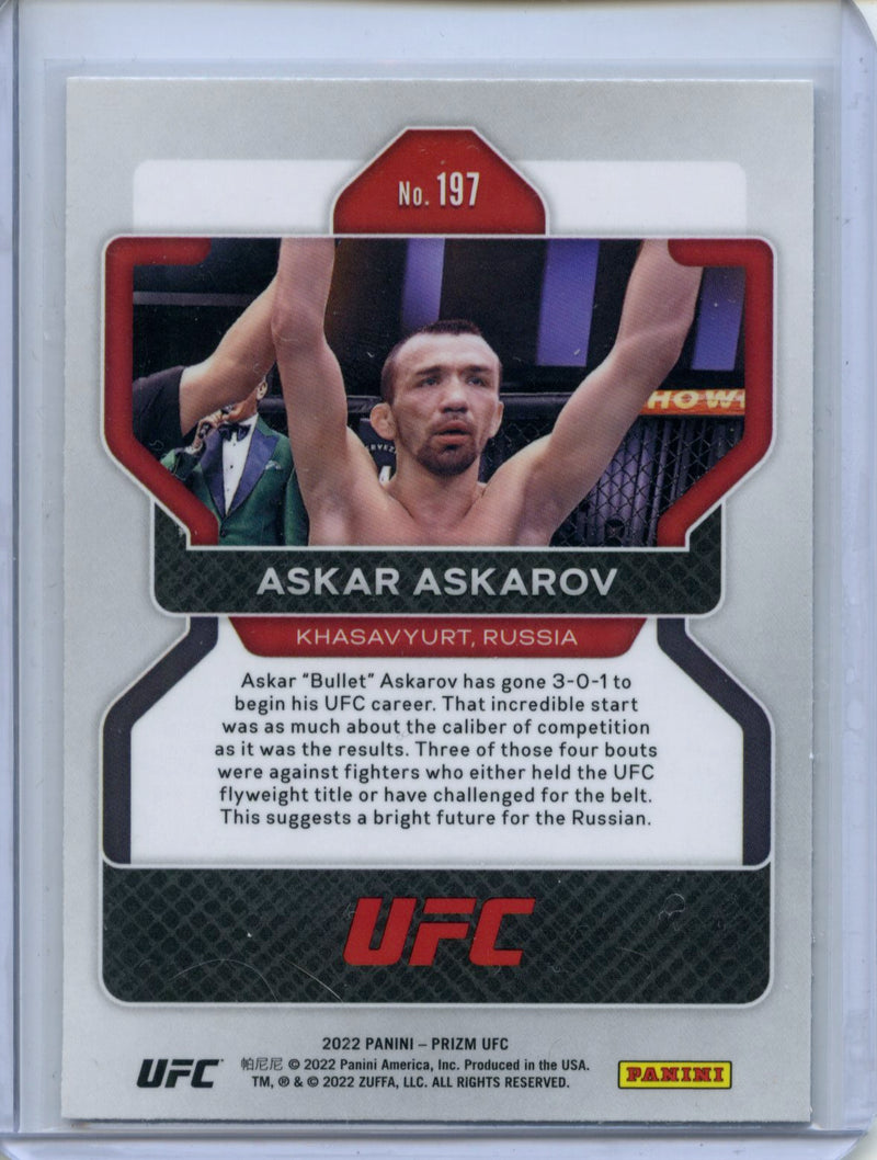 2022 Panini Prizm UFC Askar Askarov Vertical