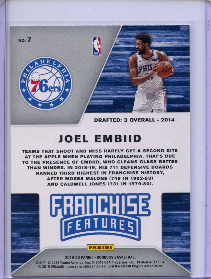 2019-20 Panini Donruss Joel Embiid Franchise Features