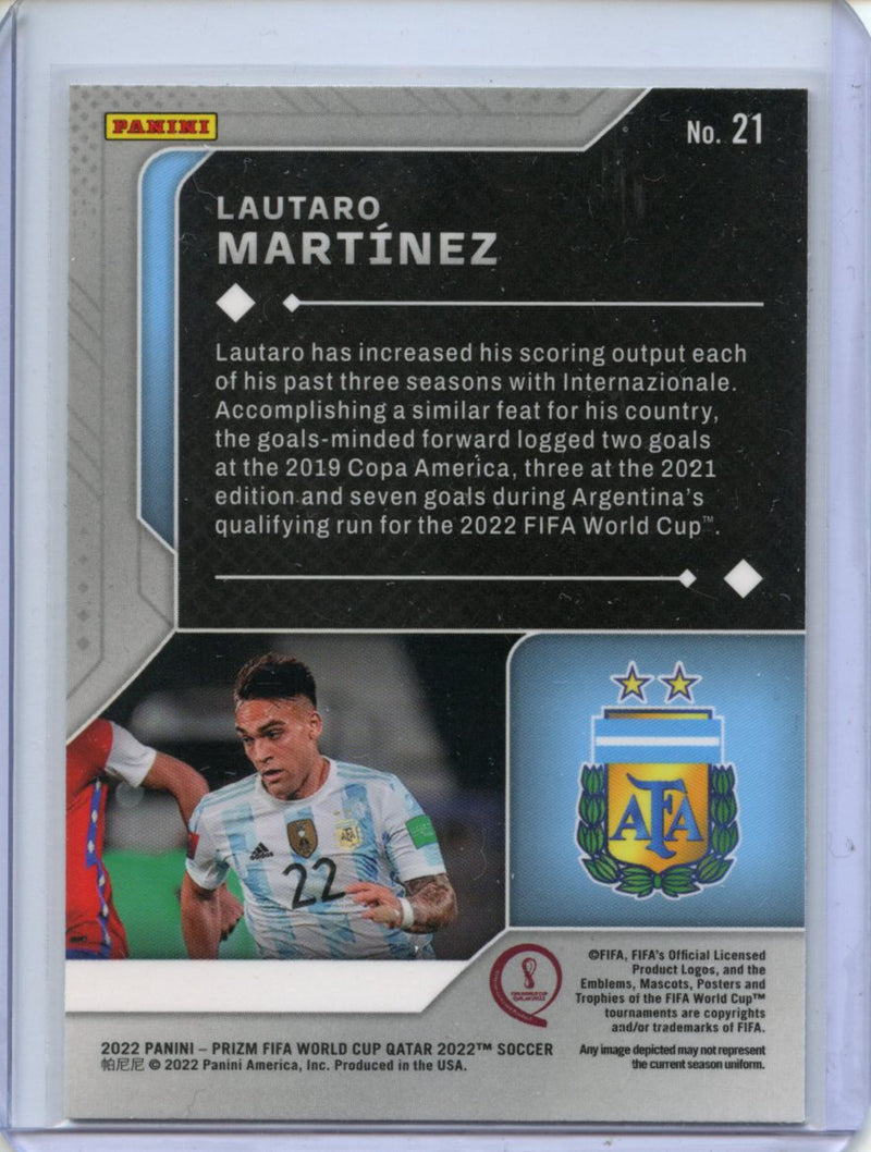 2022 Panini Prizm FIFA World Cup Qatar Lautaro Martinez Scorers Club