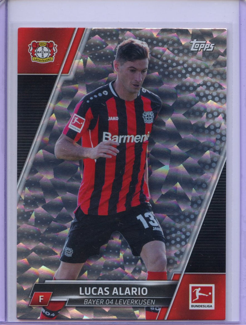 2021-22 Topps Bundesliga Soccer Lucas Alario Speckle Foil