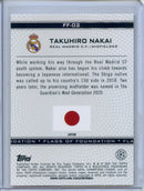 2021-22 Topps UEFA Champions League Takuhiro Nakai Flags of Foundation