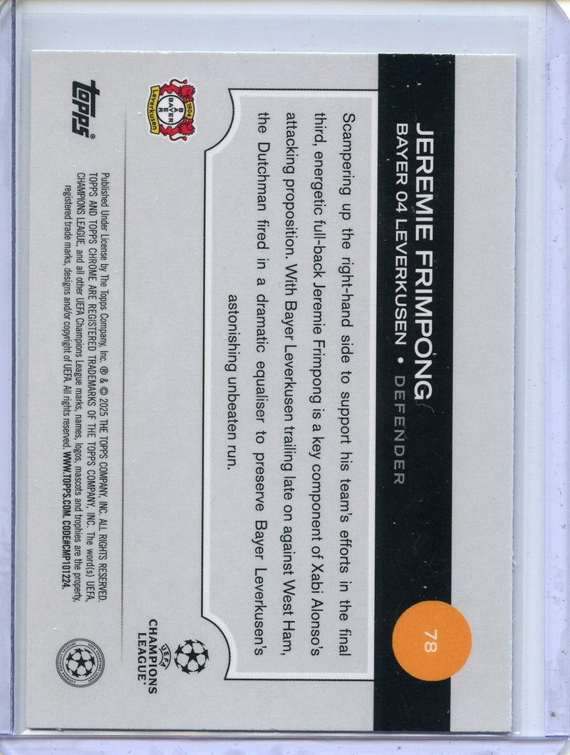2024-25 Topps Chrome UEFA Club Comps Jeremie Frimpong Wave
