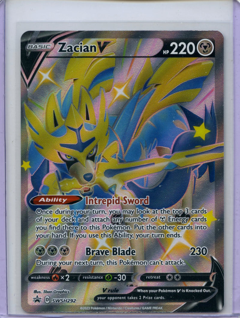 Pokemon TCG Sword & Shield Black Star Promo Zacian V SWSH292