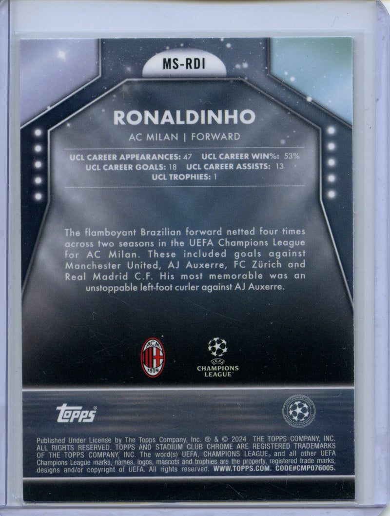 2023-24 Topps Stadium Club UEFA Club Competitions Ronaldinho Main Stage
