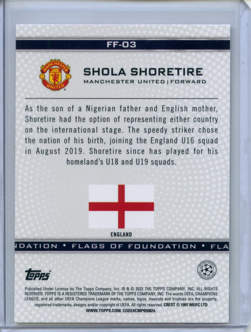 2021-22 Topps UEFA Champions League Shola Shoretire Flags of Foundation