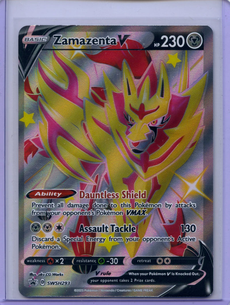 Pokemon TCG Sword & Shield Black Star Promo Zamazenta V SWSH293