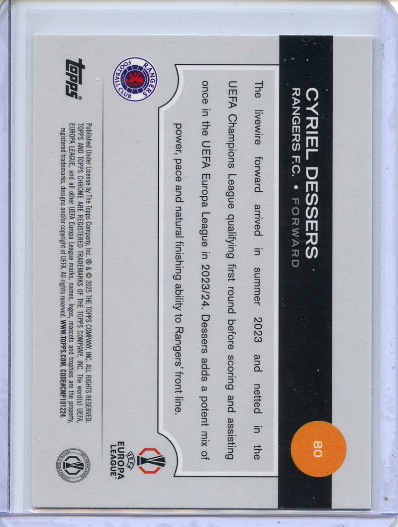 2024-25 Topps Chrome UEFA Club Comps Cyriel Dessers Wave