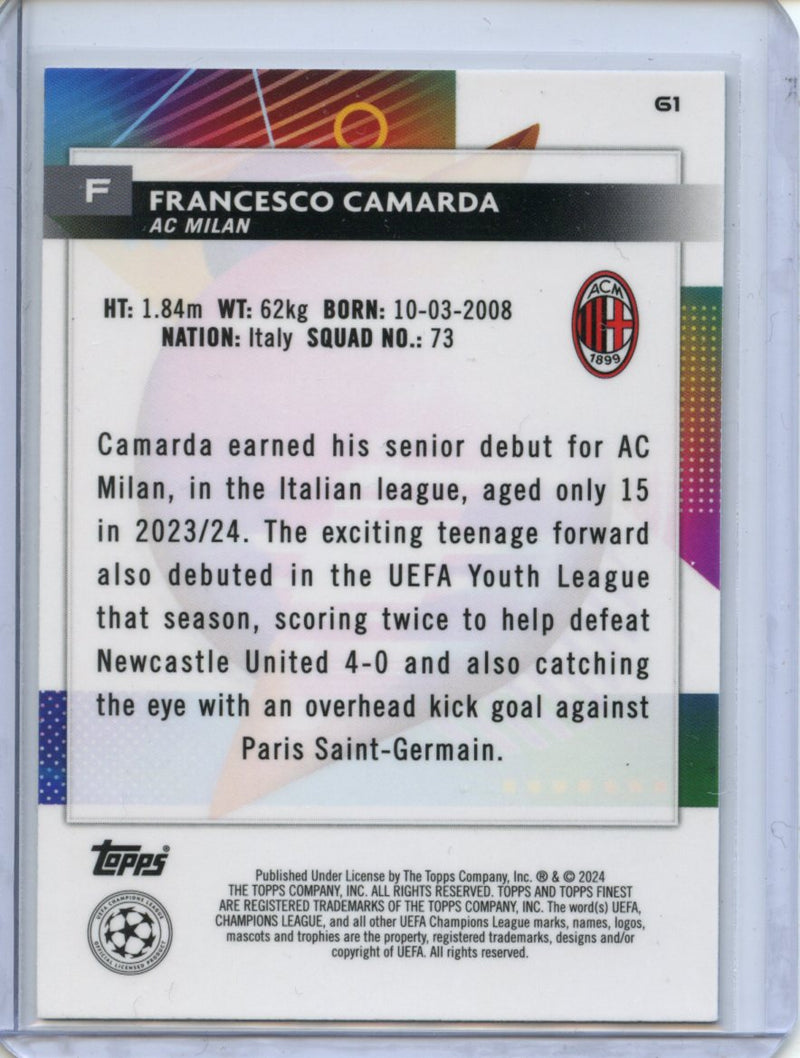 2023-24 Topps Finest UEFA Club Competitions Francesco Camarda