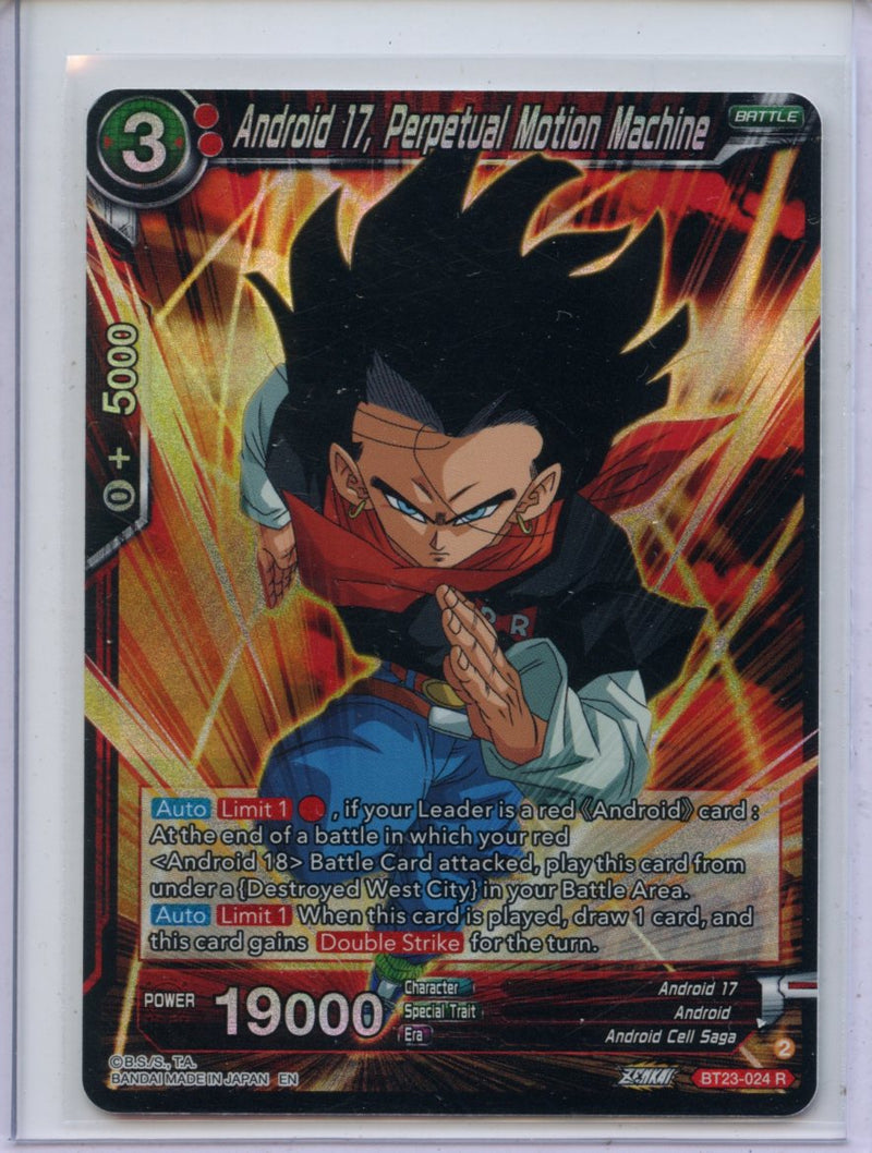 Android 17, Perpetual Motion Machine - Perfect Combination BT23-024 R Foil