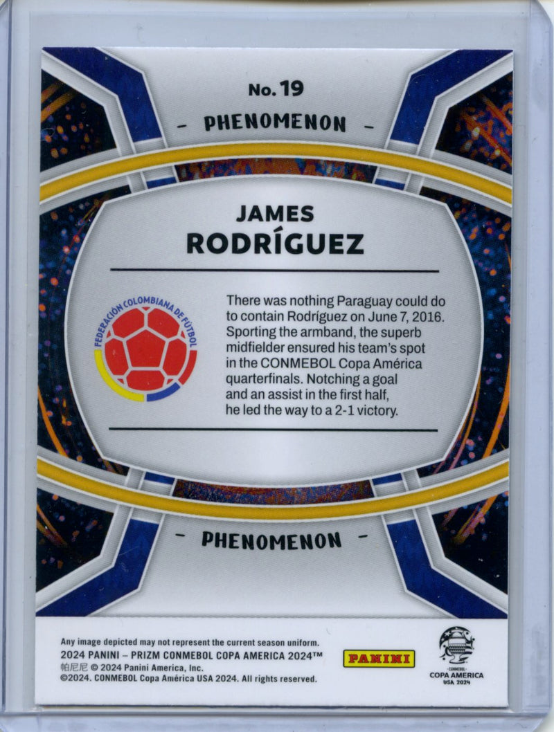 2024 Panini Prizm Copa America James Rodriguez Phenomenon