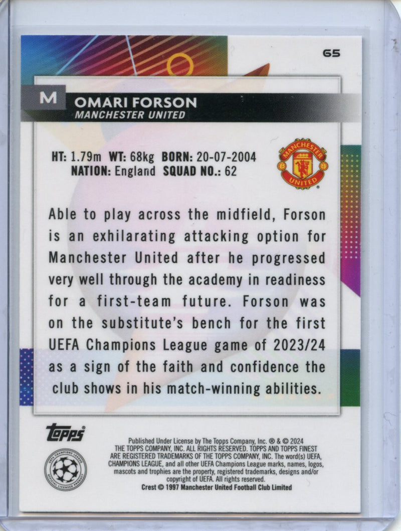 2023-24 Topps Finest UEFA Club Competitions Omari Forson