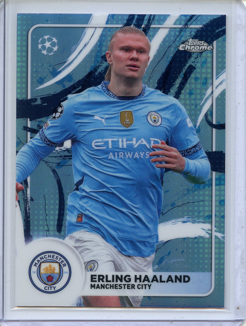 2024-25 Topps Chrome UEFA Club Comps Erling Haaland Soccer Brush
