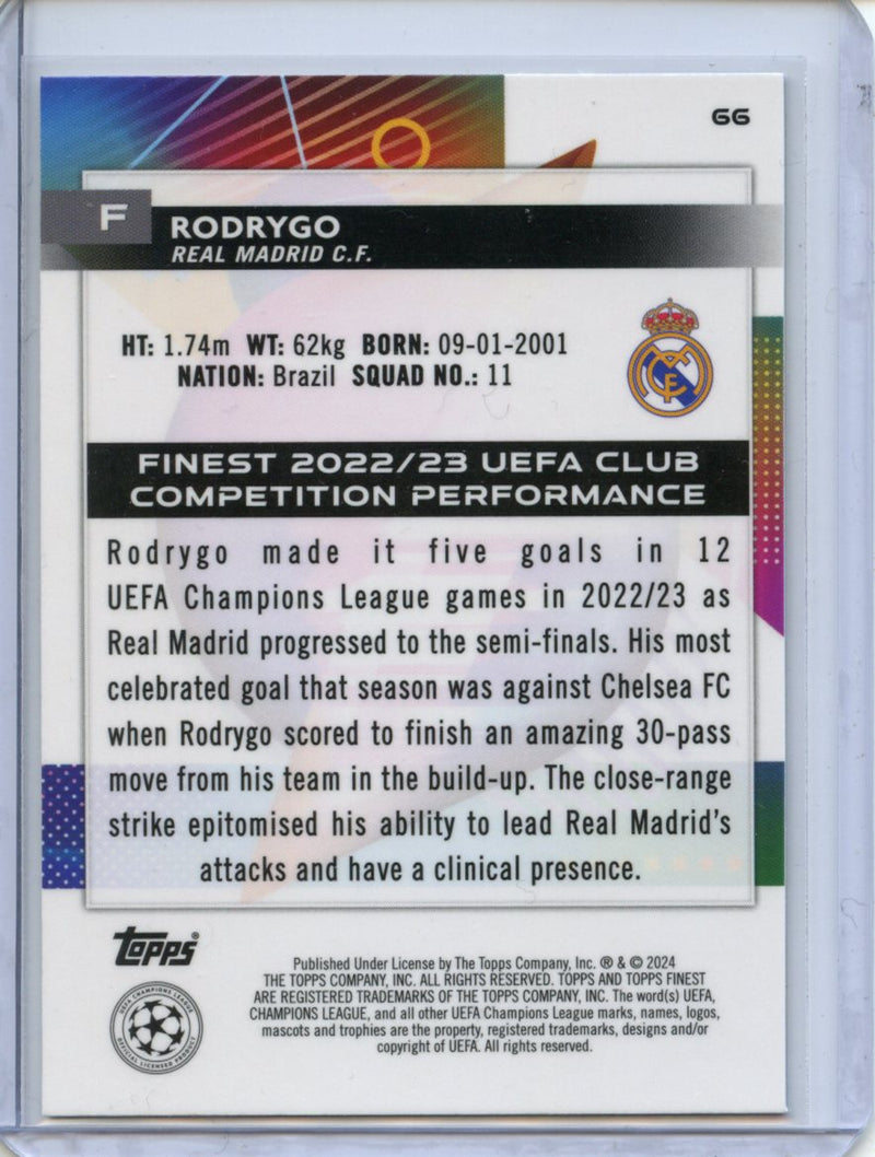 2023-24 Topps Finest UEFA Club Competitions Rodrygo