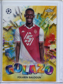 2024-25 Topps Chrome UEFA Club Comps Folarin Balogun Golazo Gold 34/50