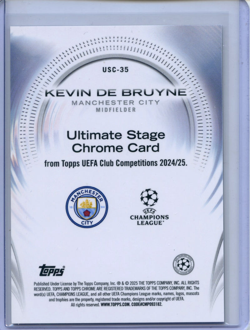 2024-25 Topps UEFA CC Kevin De Bruyne Ultimate Stage Chrome