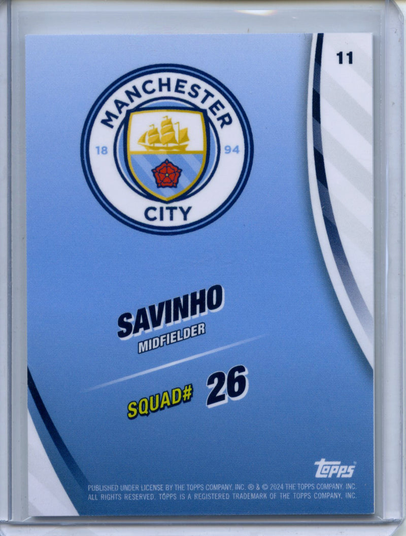 2024-25 Topps Blue Moon Manchester City Savinho