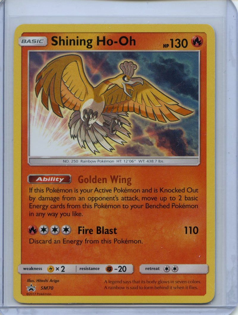 Pokemon TCG Sun & Moon Black Star Promo Shining Ho-Oh SM70