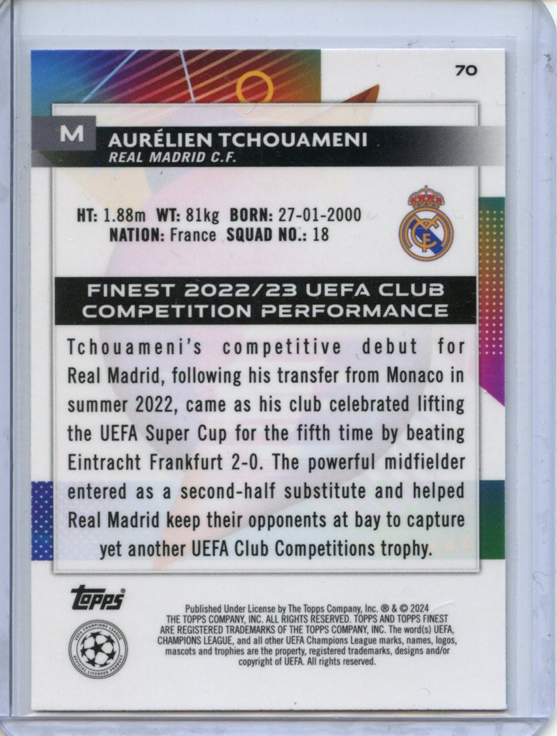 2023-24 Topps Finest UEFA Club Competitions Aurelien Tchouameni