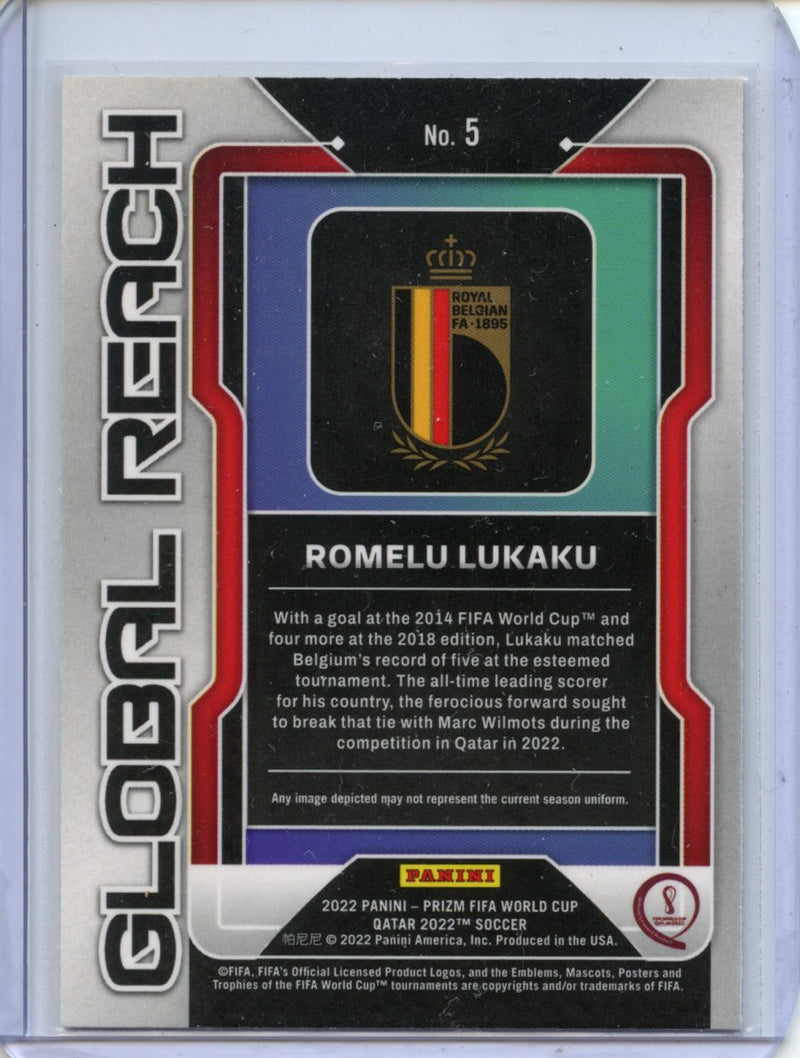 2022 Panini Prizm FIFA World Cup Qatar Romelu Lukaku Global Reach