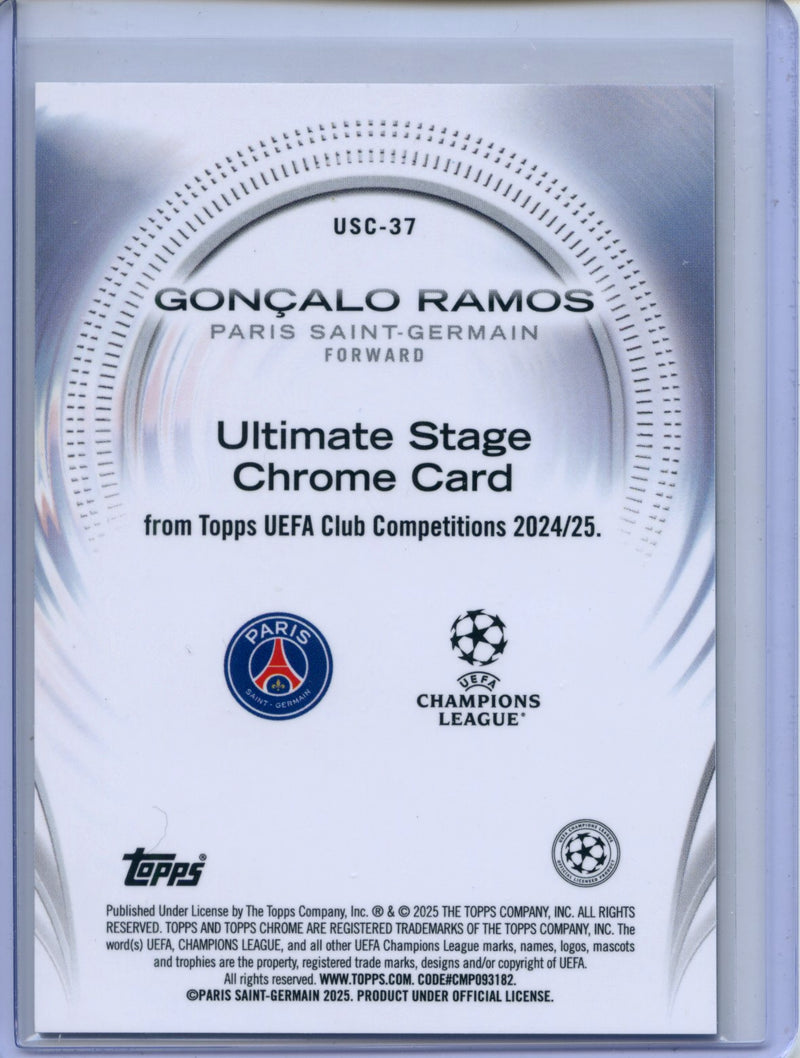 2024-25 Topps UEFA CC Goncalo Ramos Ultimate Stage Chrome