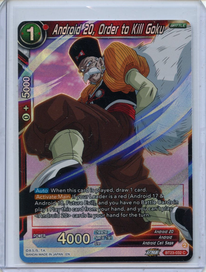 Android 20, Order to Kill Goku - Perfect Combination BT23-032 C Foil