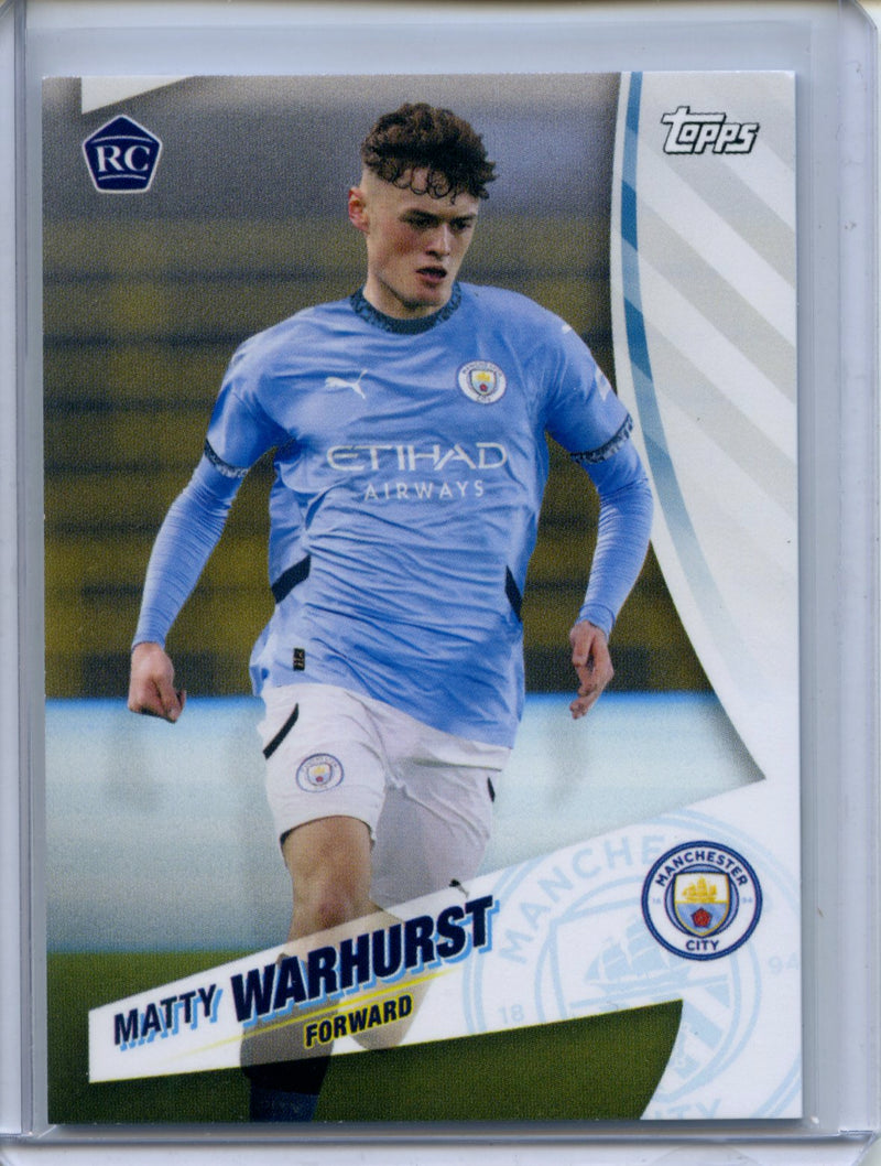 2024-25 Topps Blue Moon Manchester City Matty Warhurst