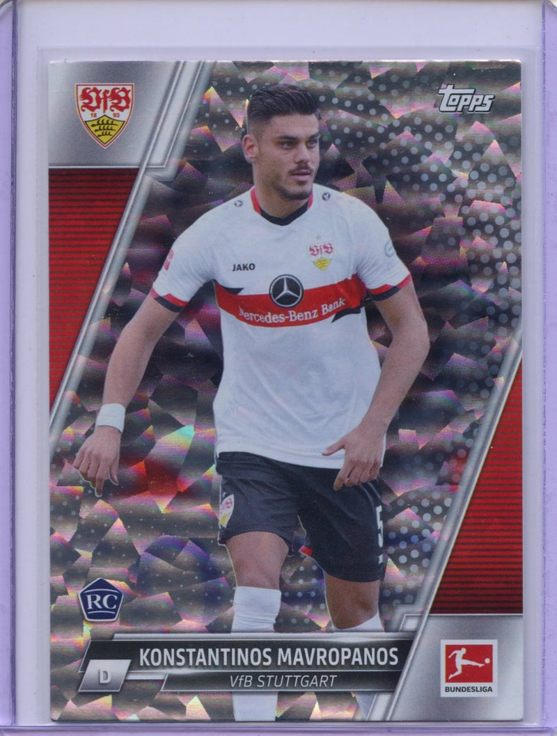 2021-22 Topps Bundesliga Soccer Konstantinos Mavropanos Speckle Foil