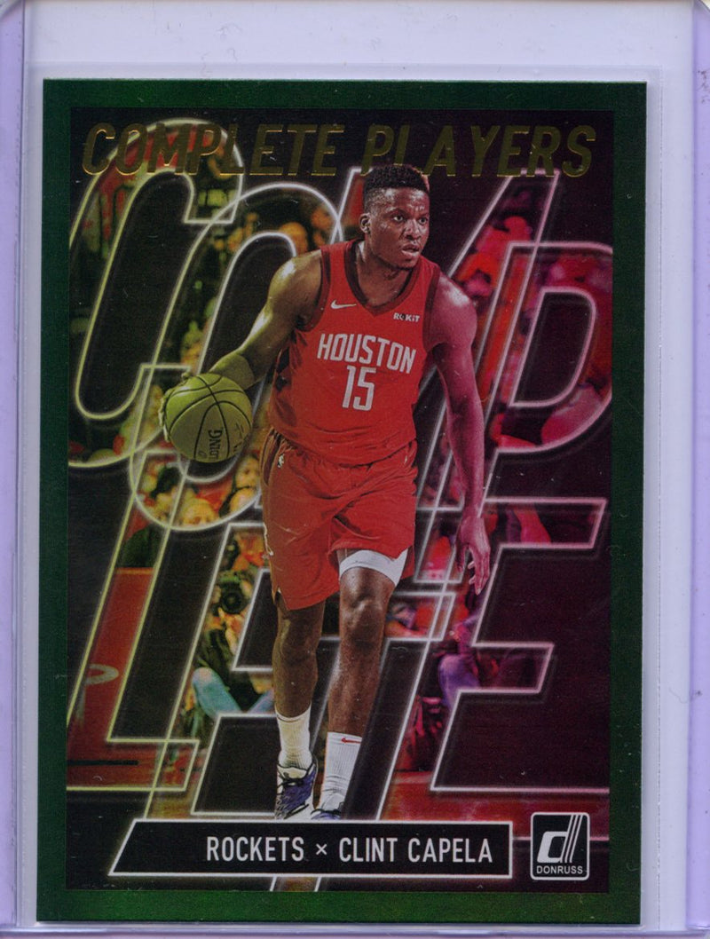 2019-20 Panini Donruss Clint Capela Complete Players Green Flood