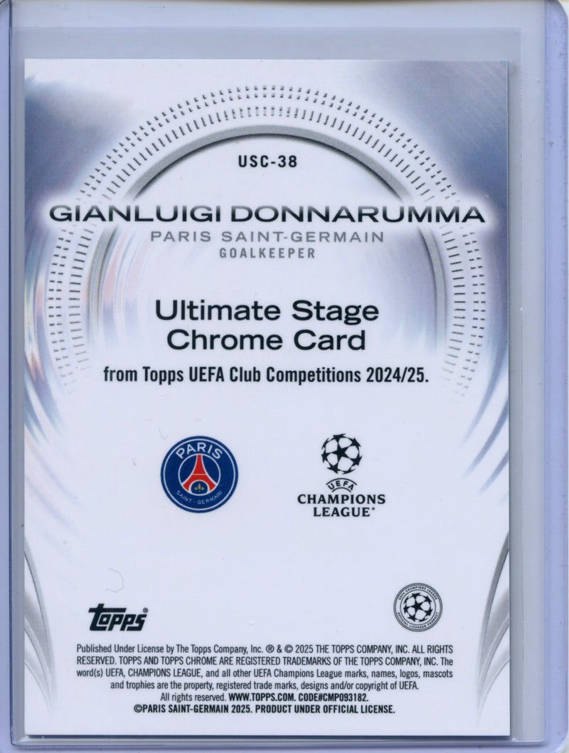 2024-25 Topps UEFA CC Gianluigi Donnarumma Ultimate Stage Chrome