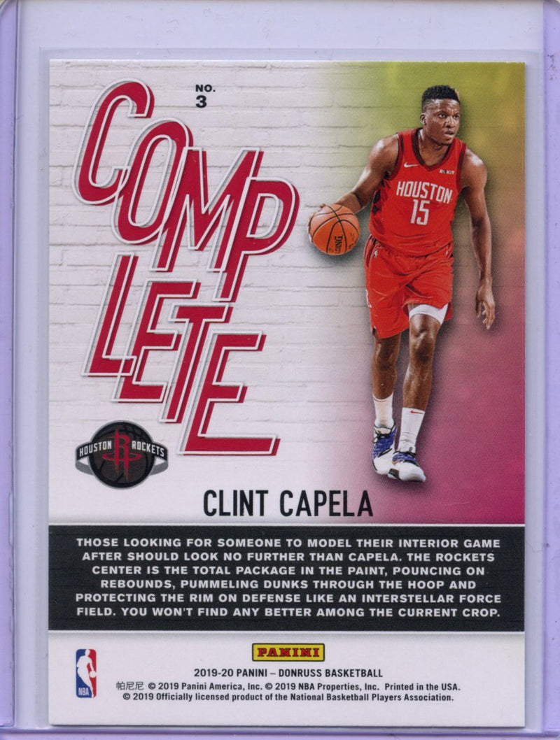 2019-20 Panini Donruss Clint Capela Complete Players Green Flood