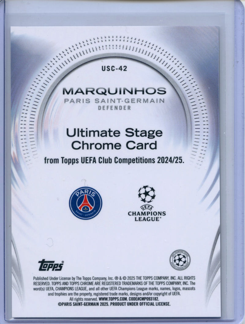 2024-25 Topps UEFA CC Marquinhos Ultimate Stage Chrome