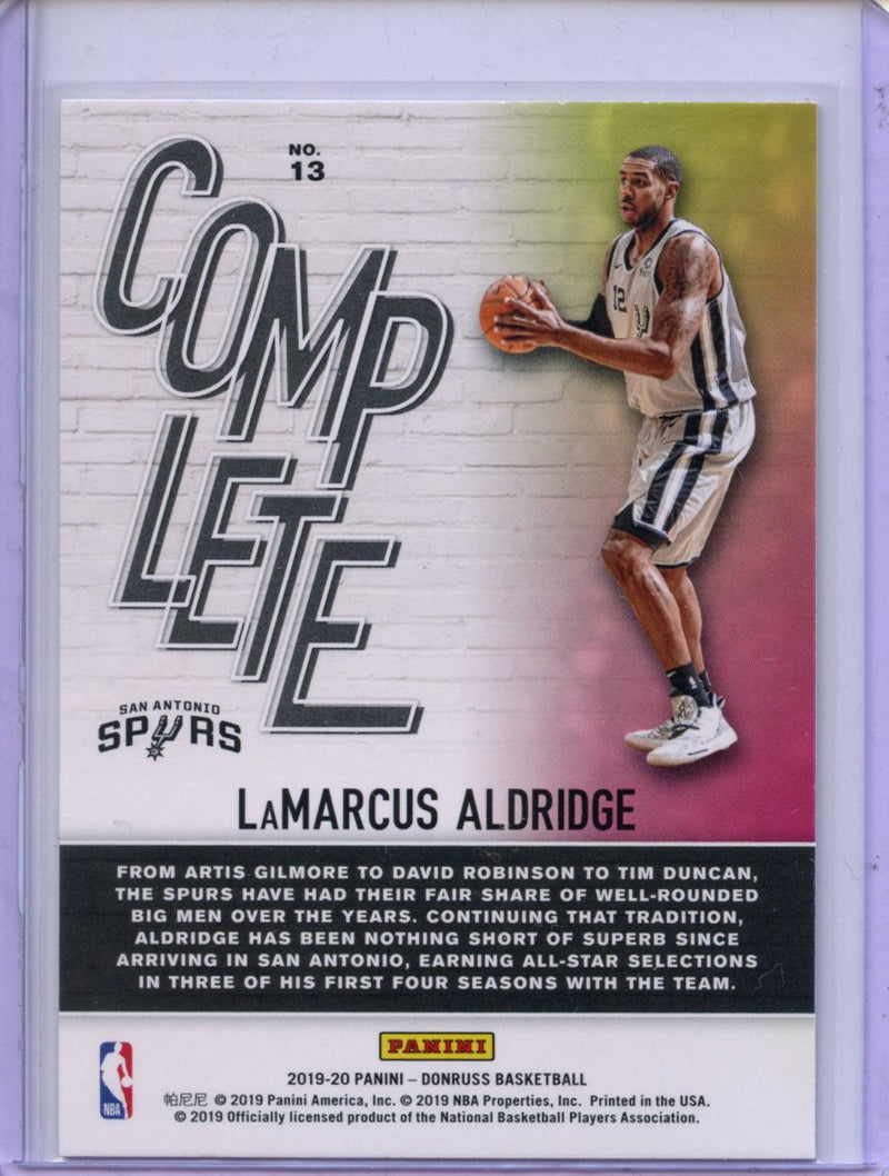 2019-20 Panini Donruss LaMarcus Aldridge Complete Players Green Flood