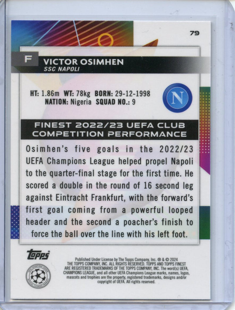 2023-24 Topps Finest UEFA Club Competitions Victor Osimhen