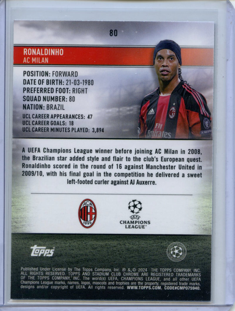 2023-24 Topps Stadium Club UEFA Club Competitions Ronaldinho