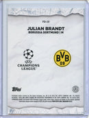 2024-25 Topps Chrome UEFA Club Comps Julian Brandt Final Destination Aqua 75/199