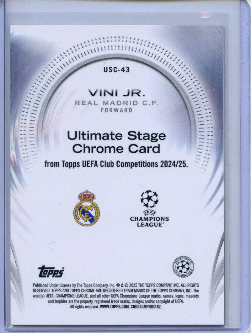 2024-25 Topps UEFA CC Vini Jr Ultimate Stage Chrome