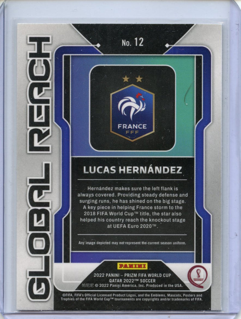 2022 Panini Prizm FIFA World Cup Qatar Lucas Hernandez Global Reach