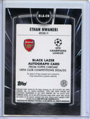 2024-25 Topps Chrome UEFA Club Comps Ethan Nwaneri Black Lazer Autographs