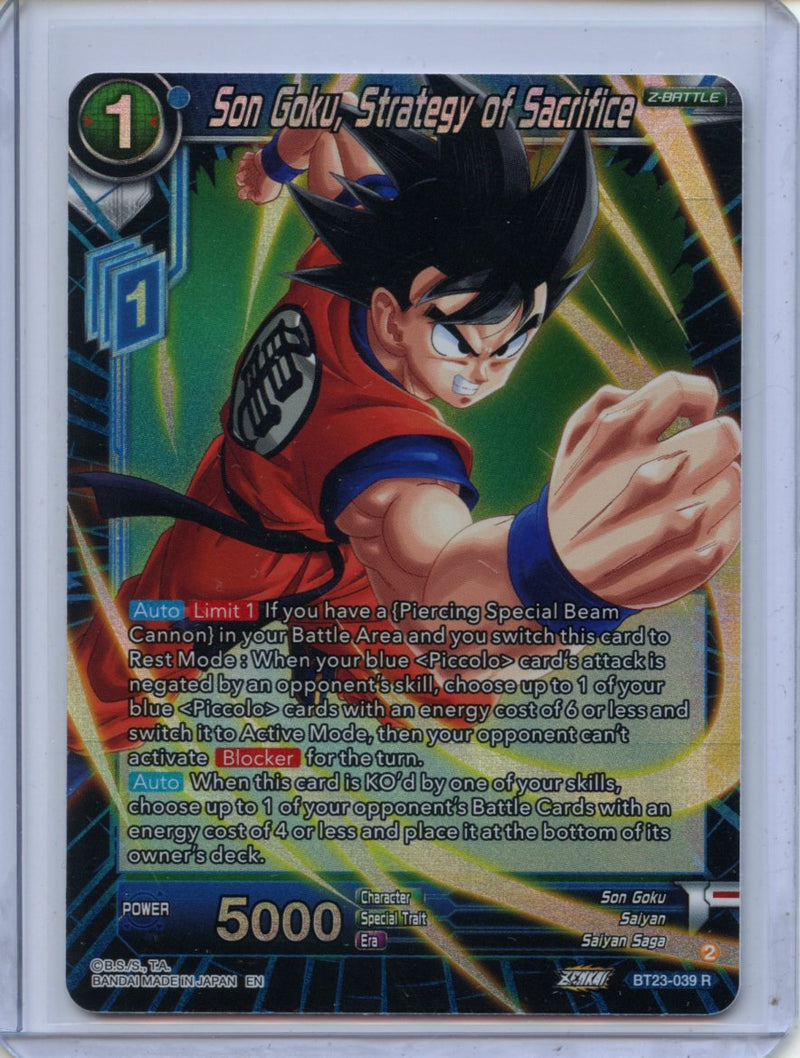 Son Goku, Strategy of Sacrifice - Perfect Combination BT23-039 R Foil